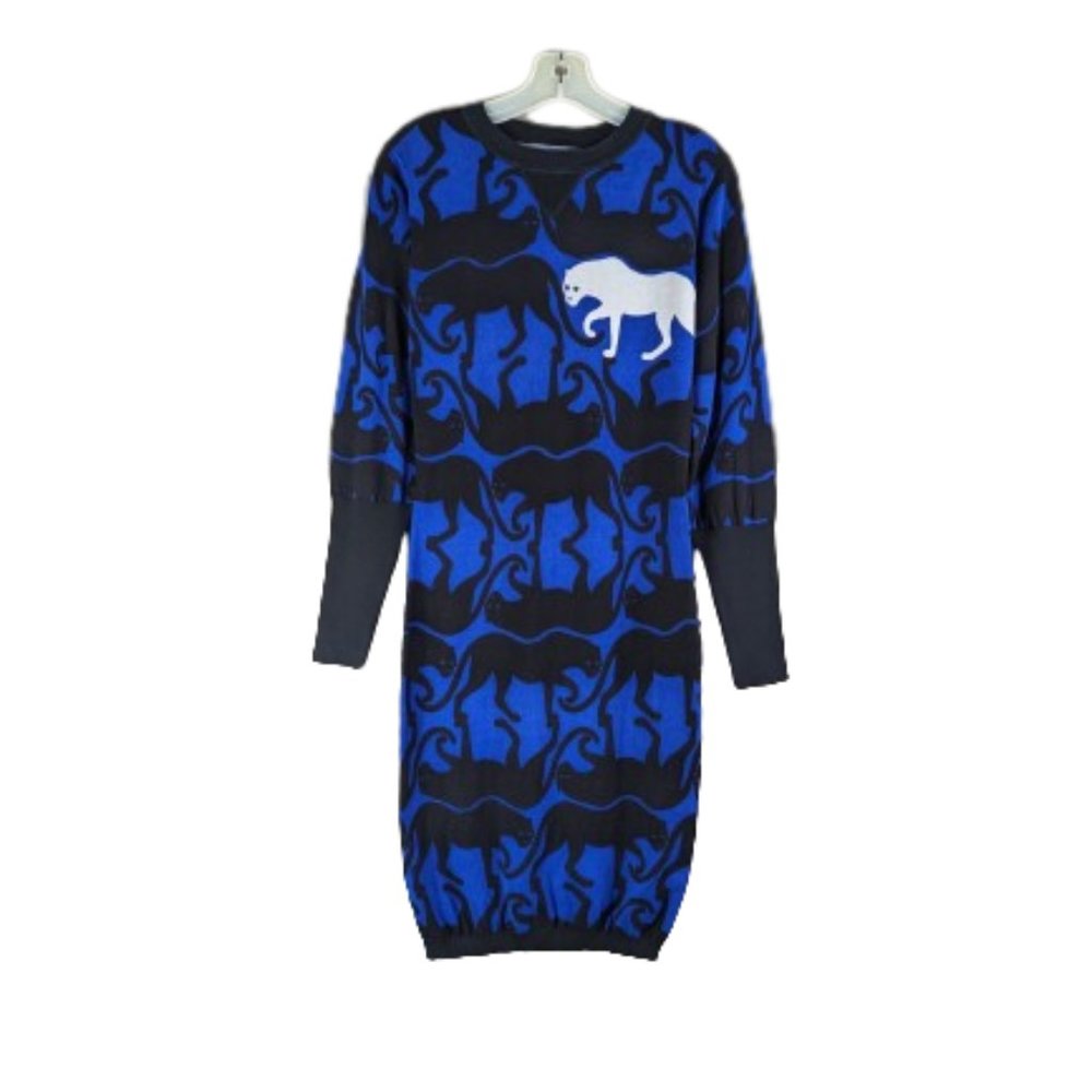 Jean-Charles de Castelbajac Paris Tiger print bodycon Sweater Dress Size S NWT!
